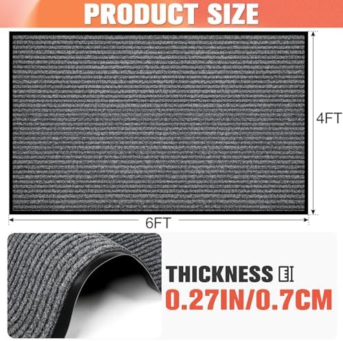 MYFAMIREA Commercial Floor Mat 4' x 6' Extra Large Front Door Industrial Rug - Image 2