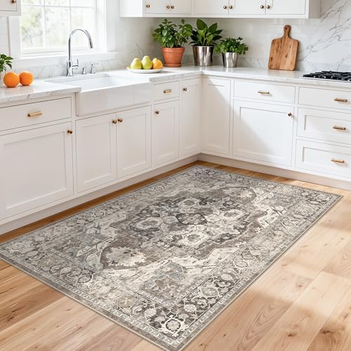 YOUFORTONG Washable 4x6 Area Rug: Vintage Soft Rugs - Image 3