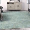 Nourison Home Nourison Essentials Blue Green 9' x Square Area Rug by NourisonHome