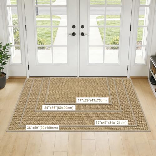 LEKEEPGO Front Door Mat 24"x36", Indoor Non Slip Washable Entry Mat - Image 2