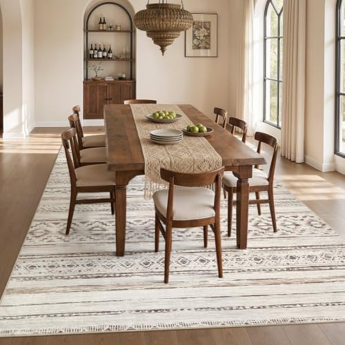 cotiled Boho 10x12 Area Rug for Living Room: Large Moroccan Washable Rug - Image 7