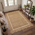 GarveeHome Scalloped Area Rug 4x6 by GarveeHome