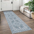 KUTA Vintage Washable Runner Rug 2x7 Blue White Hallway Kitchen Runners by KUTA