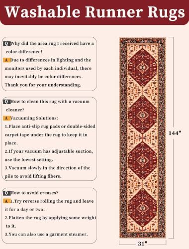 SERISSA 2'6"x12' Washable Non Slip Boho Runner Rug - Image 6