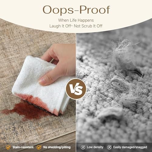 HUGEAR Brown 2x7 Neutral Runner Rugs - Image 6