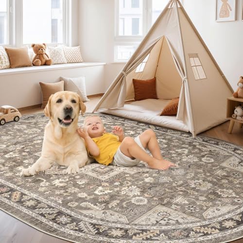 cotiled 5x8 Ellipse Area Rug for Living Room, Traditional - Image 5