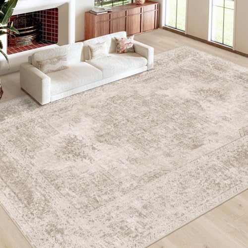 XLUEZ Area Rug 9x12 Living Room Rug, Machine Washable Vintage Distressed - Image 2