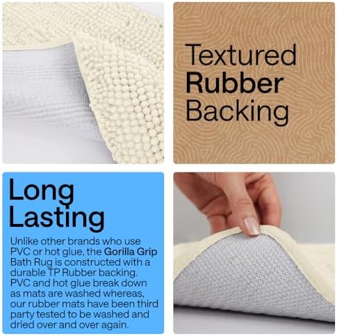 GORILLA GRIP Chenille Bath Rug Mat - Image 4