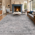 Modern Cement Grey 8x10 Large Area Rugs by Unknown