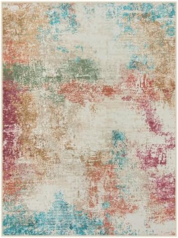 Lahome Abstract Area Rugs 9x12 for Living Room, Washable Ultra Thin Soft - Image 2