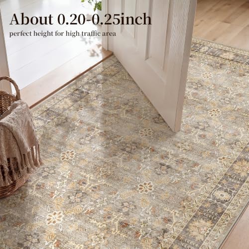 Puino 2x6 Hallway Runner Rug: Washable Non-Slip Boho Kitchen Floor Mat - Image 7