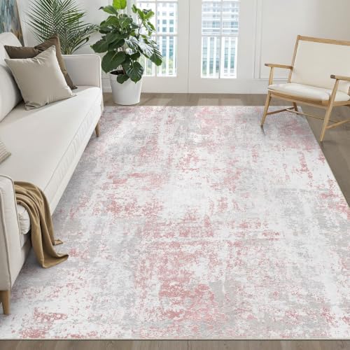 LOONGRUG 5x8 Area Rug Washable Neutral Modern Rug by LOONGRUG