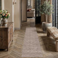 HUGEAR Brown Runner Rug 2x8 Washable Neutral Rug by HUGEAR