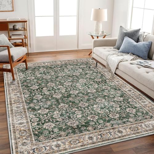 CHAMPLANT Area Rug 6'x9' Washable Vintage Traditional Floor Cover Thin Retro by CHAMPLANT