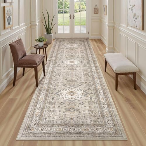cotiled 3x8 Hallway Runner Rug for Entryway, Non-Slip Vintage - Image 5