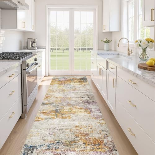 LOONGRUG Runner Rug 3x8 Washable Non-Slip Kitchen Neutral Modern Rug by LOONGRUG