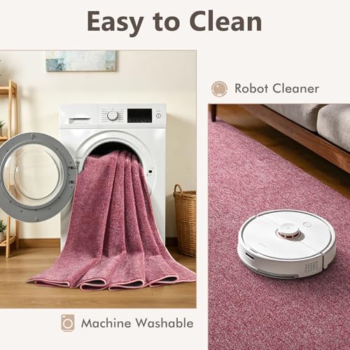 2x8 Red/White Runner Rug Washable Non-Slip - Image 6