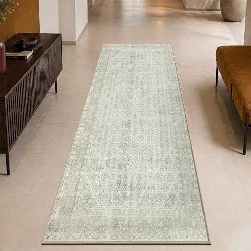 Keen Home Design Vintage Washable Runner Rug, Non-Slip Low Pile by KeenHomeDesign