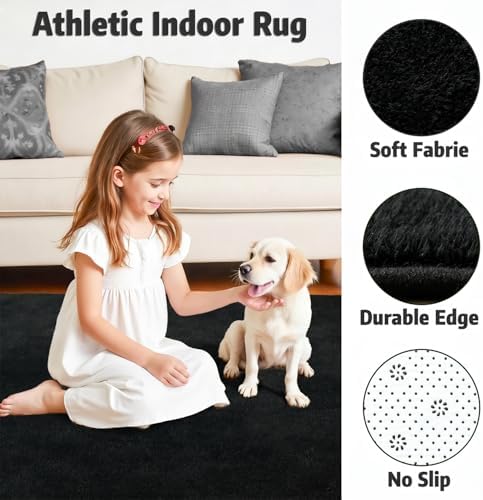 Chicrug Black 6x9 Minimalist Washable Area Rugs - Image 6