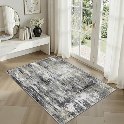 2x3 Entryway Rug Small Modern Abstract Door Mat - Image 3