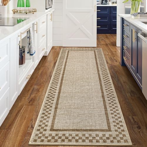 Garvee Kitchen Runner Rug 2x6 Checkered Border Rugs - Image 3