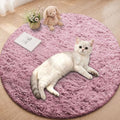 Smiry Round Area Rugs for Living Room Bedroom 2x2 ft, Fluffy Carpet by Smiry