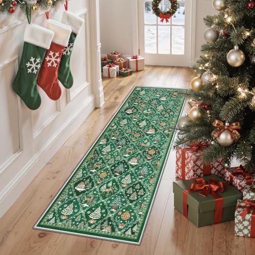 Madane Washable Christmas Runner Rug 2x6 - Image 2