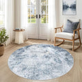 DMOYEST 5ft Round Area Rug for Living Room Washable Non Slip Circle Rug by DMOYEST