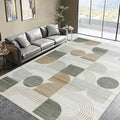 Soft Modern Geometric Abstract Large Machine Washable 6x9 Area Rug by QDUIDU