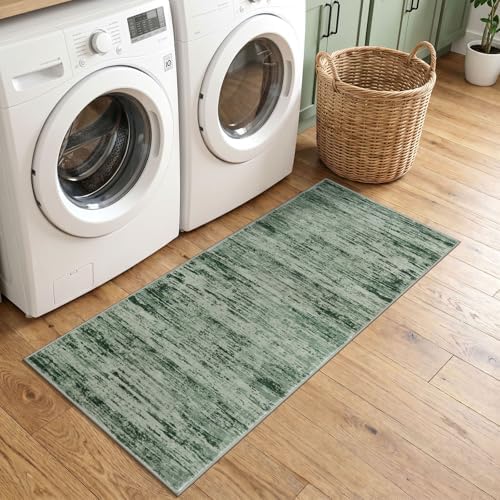 Lansny Modern Abstract Washable 2x5 Runner Rug Non Slip Kitchen Rugs - Image 4