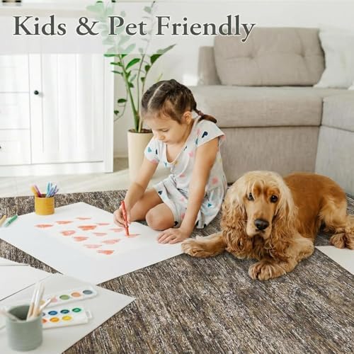 Garvee Washable Living Room Rug 8x10 Modern Solid Color Area Rugs - Image 4