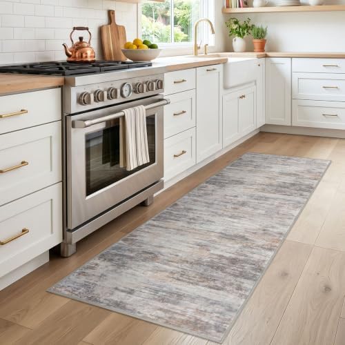 KOZYFLY Modern Hallway Runner, 2x6 Washable Rug Runner Multi-Grey - Image 2