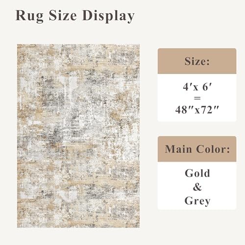 4x6 Washable Entryway Rug – Non-Slip Low-Pile Small Area Rug - Image 2