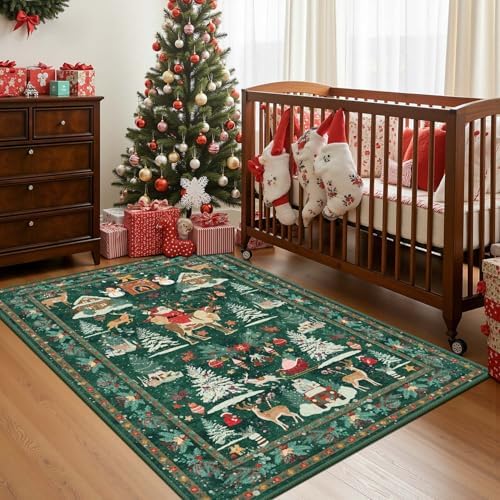 Rugxara Christmas Rug 4x6 Area Rugs - Image 3