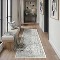 PureCozy Black Runner Rug 2x4 Vintage Floral by PureCozy