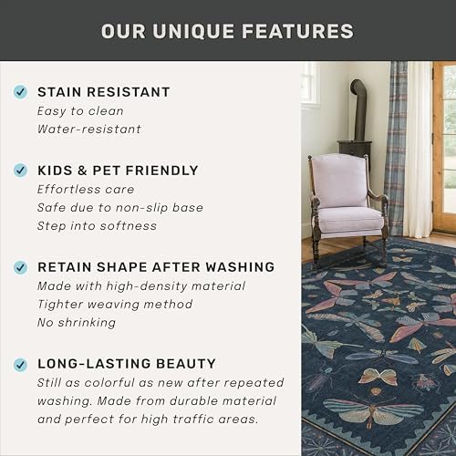 Vintage 2'6"x8' Kitchen Rugs Washable, Non Slip 8ft Long Rugs - Image 6