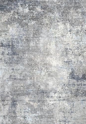 4x7 Rug for Entryway Washable Modern Abstract Neutral Blue Grey by BYYVOORugsforYourHome
