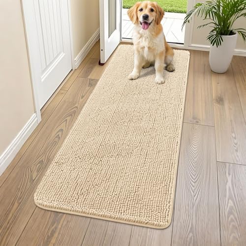 Smiry Dog Door Mat for Muddy Paws 59x20, Absorbs Moisture and Dirt Doormat by Smiry