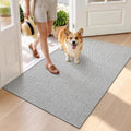 LUMI Ultra Thin Indoor Door Mat 36"x56", Entrance Doormat, Light Gray by LUMI