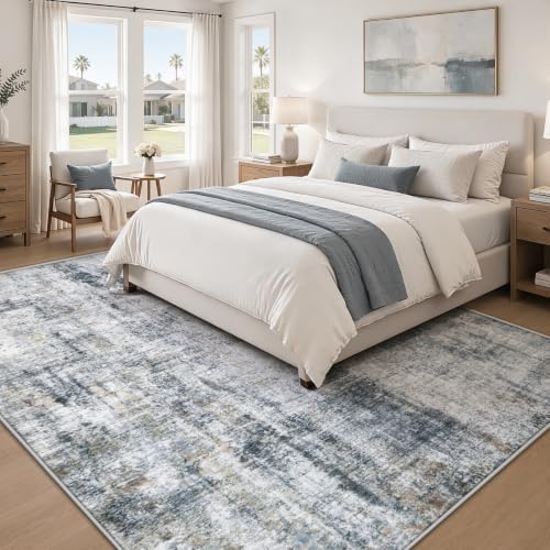 MXSANYOO 5x7 Area Rugs Washable Rug: Abstract Neutral Rugs Modern Non Slip Area - Image 5
