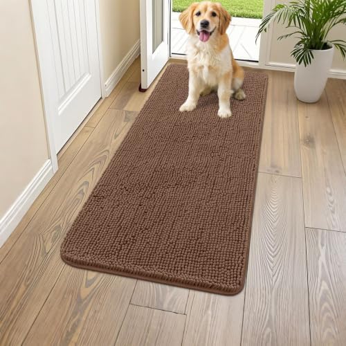 Smiry Dog Door Mat for Muddy Paws 44x24, Absorbs Moisture and Dirt Doormat by Smiry
