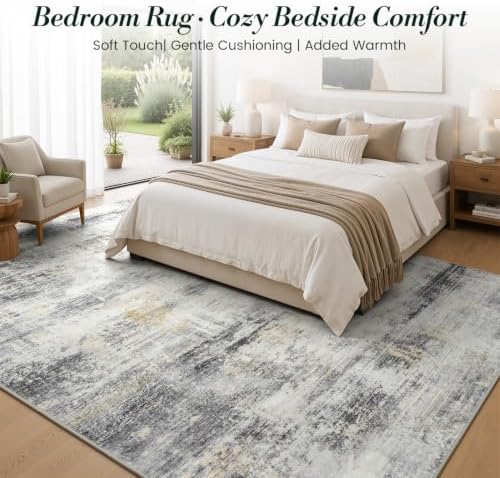 8x10 Area Rug for Living Room, Light Grey Ivory - Image 2