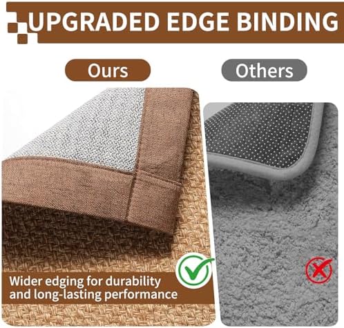 YDKGL Kitchen Runner Rug Non Slip Hallway Runner Entryway Mat Brown 2x6 ft - Image 3