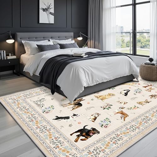 Beige Area Rug 5x7 for Bedroom Livingroom - Image 6