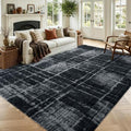 5x7 Grey Fluffy Soft Area Rug Non-Slip by ModernHomeDecor