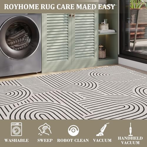 ROYHOME Modern 2x3 Washable Rugs - Image 6