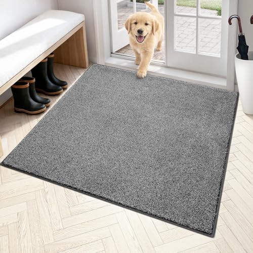 PURRUGS Area Rug, Light Grey-Dark Grey by PURRUGS