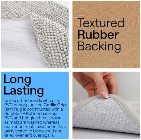 GORILLA GRIP Chenille Bath Rug Mat - Image 4