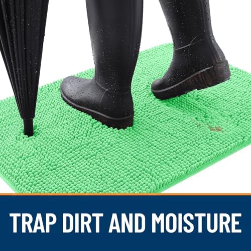 OLANLY Dog Door Mat for Muddy Paws 30x20, Super Absorbent Chenille Mud Mat - Image 2