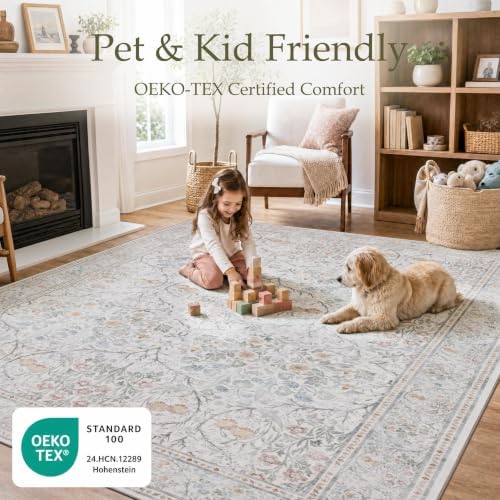 JOLLYVOGUE 8x10 Area Rugs for Living Room, Washable Rug - Image 3